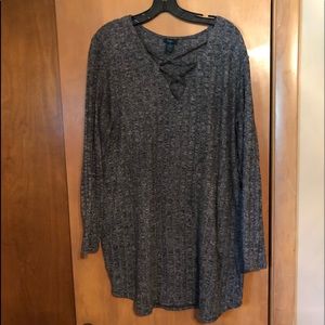 Grey sweater bodycon dress